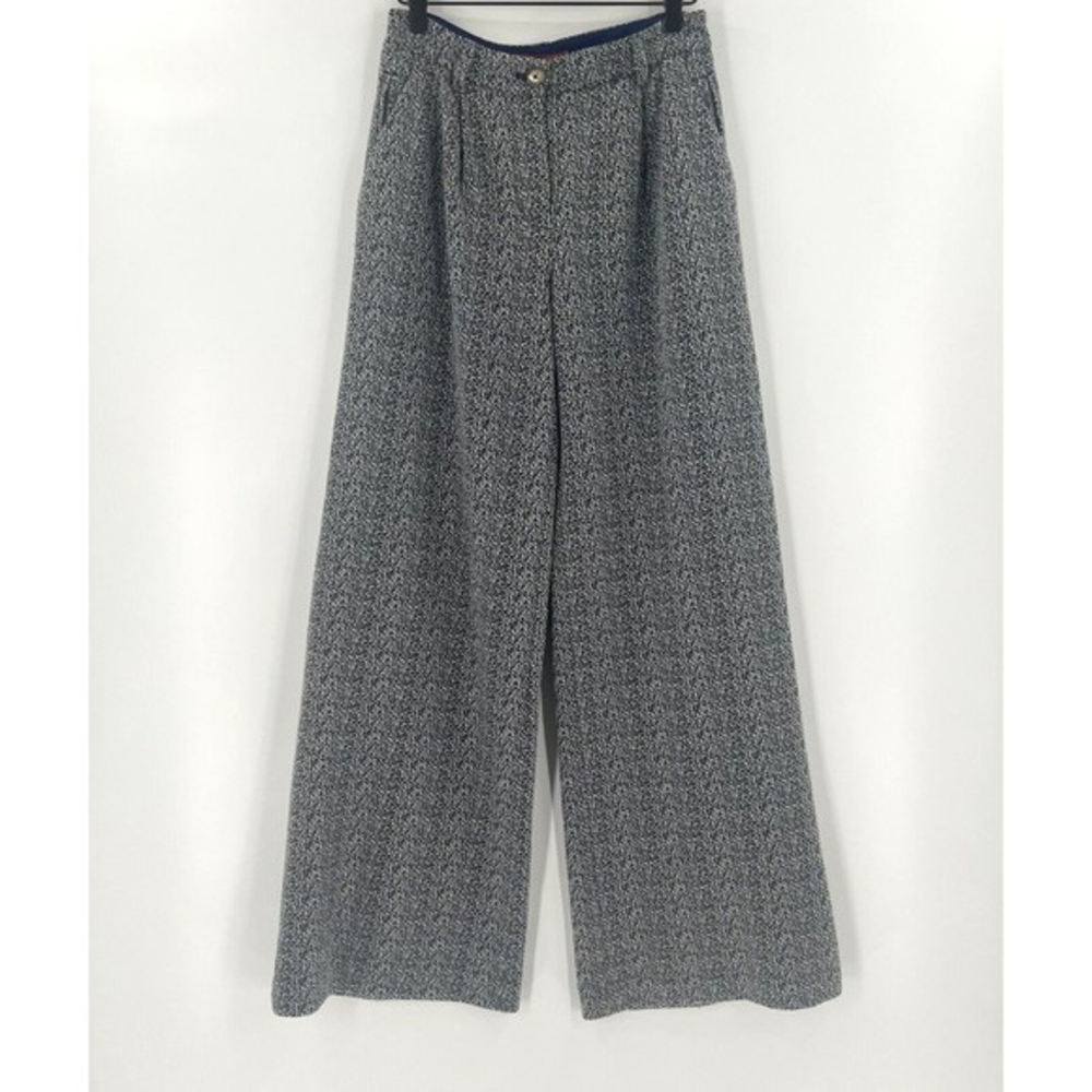 Cartonnier Anthropologie Wide Leg High Rise‎ Navy White Pants Size 0